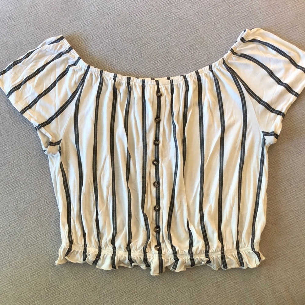 Striped Off the Shoulder Top